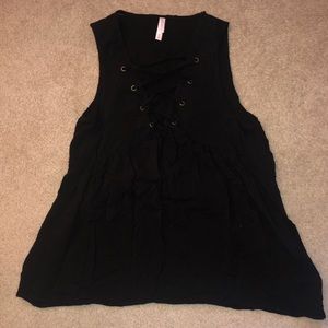 black tank top